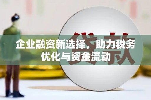 潍城企业融资新选择，助力税务优化与资金流动