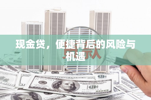 潍城现金贷，便捷背后的风险与机遇