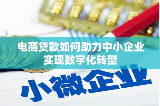 潍城电商贷款如何助力中小企业实现数字化转型