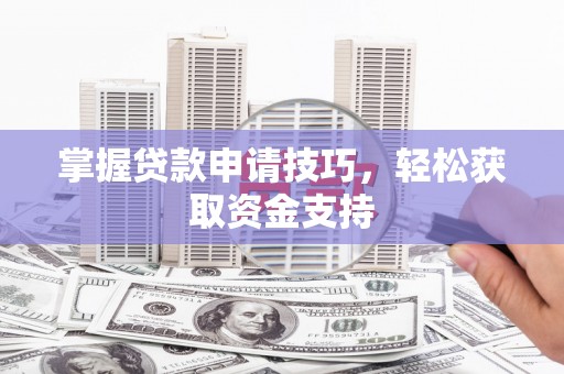 潍城掌握贷款申请技巧，轻松获取资金支持
