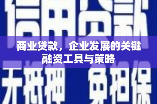 潍城商业贷款，企业发展的关键融资工具与策略