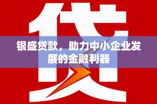 潍城银盛贷款，助力中小企业发展的金融利器