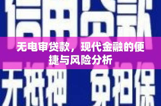 潍城无电审贷款，现代金融的便捷与风险分析