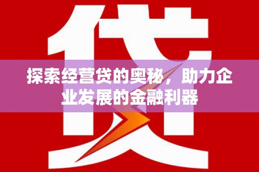 潍城探索经营贷的奥秘，助力企业发展的金融利器