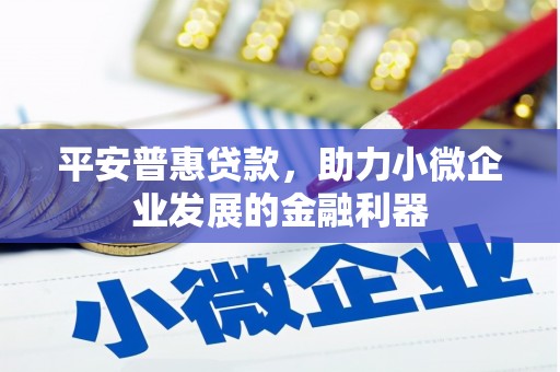 潍城平安普惠贷款，助力小微企业发展的金融利器