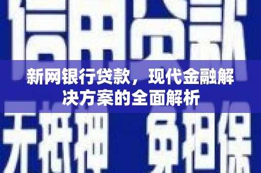 潍城新网银行贷款，现代金融解决方案的全面解析