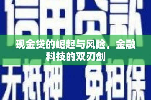 潍城现金贷的崛起与风险，金融科技的双刃剑